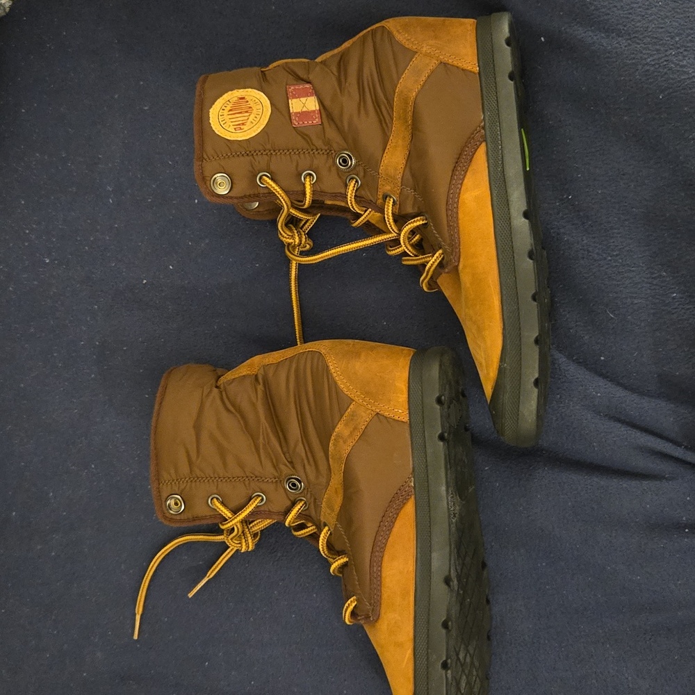 Palladium Ecuador‎ Wedge Ankle Boots Womens Size 9.6 Brown (KV38)